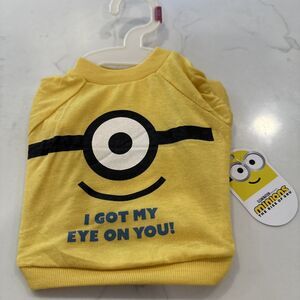 Minions I Got My Eye On You Dog Shirt For XS Size Dog New with Tag